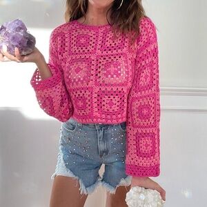 Nwt jewelled denim stretchy shorts high waist